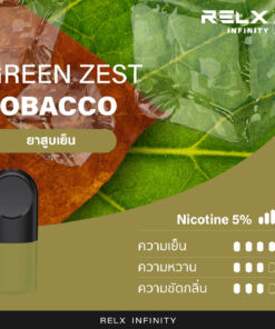น้ำยาบุหรี่ไฟฟ้า pod RELX INFINITY SINGLE POD GREEN ZEST TOBACCO